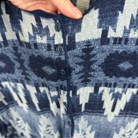 Lauren Ralph Lauren Blue Aztec Skater Dress Size Large - Picture 7 of 11